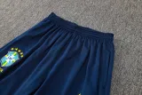 2024-25 Brazil Lake blue Hoodie Half Pull Tracksuit #F567半拉连帽