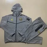 2024-25 PSG Jordan Grey Hoodie Jacket Tracksuit #F583