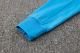 2024-25 Brazil Lake blue Hoodie Half Pull Tracksuit #F567半拉连帽