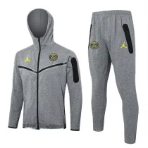 2024-25 PSG Jordan Grey Hoodie Jacket Tracksuit #F583