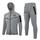 2024-25 PSG Jordan Grey Hoodie Jacket Tracksuit #F583
