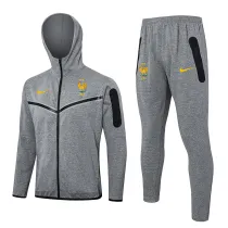 2024-25 France Grey Hoodie Jacket Tracksuit #F574