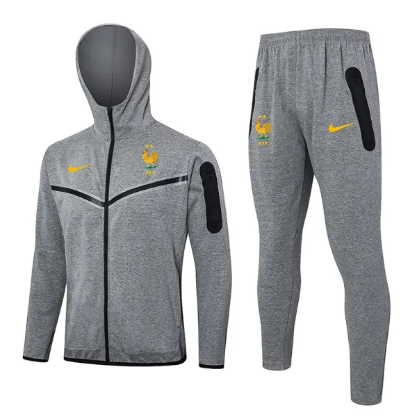 2024-25 France Grey Hoodie Jacket Tracksuit #F574
