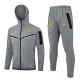2024-25 France Grey Hoodie Jacket Tracksuit #F574