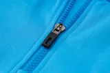 2024-25 Brazil Lake blue Hoodie Half Pull Tracksuit #F567半拉连帽