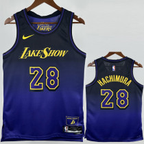 2024-25 LAKERS HACHIMURA #28 Royal blue City Edition Top Quality Hot Pressing NBA Jersey