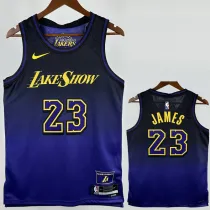 2024-25 LAKERS JAMES #23 Royal blue City Edition Top Quality Hot Pressing NBA Jersey