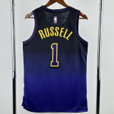 2024-25 LAKERS RUSSELL #1 Royal blue City Edition Top Quality Hot Pressing NBA Jersey