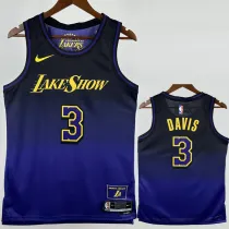 2024-25 LAKERS DAVIS #3 Royal blue City Edition Top Quality Hot Pressing NBA Jersey