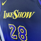 2024-25 LAKERS HACHIMURA #28 Royal blue City Edition Top Quality Hot Pressing NBA Jersey