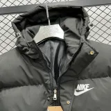 2024-25 MF3 NK Black Hooded Cotton Coat #棉衣