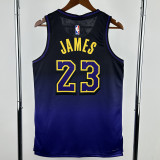 2024-25 LAKERS JAMES #23 Royal blue City Edition Top Quality Hot Pressing NBA Jersey