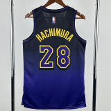 2024-25 LAKERS HACHIMURA #28 Royal blue City Edition Top Quality Hot Pressing NBA Jersey