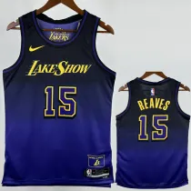 2024-25 LAKERS REAVES #15 Royal blue City Edition Top Quality Hot Pressing NBA Jersey