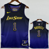 2024-25 LAKERS RUSSELL #1 Royal blue City Edition Top Quality Hot Pressing NBA Jersey
