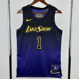 2024-25 LAKERS RUSSELL #1 Royal blue City Edition Top Quality Hot Pressing NBA Jersey
