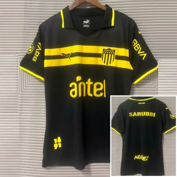 2024-25 Atletico Penarol Black Away Fans Soccer Jersey (前横条)