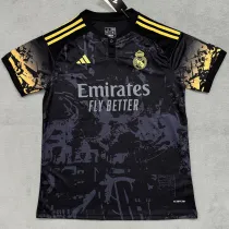 2024-25 RMA Black Special Edition Fans Training shirts *黄袖前灰