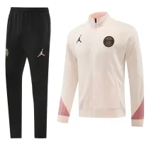 2024-25 PSG Jordan Khaki Pink Jacket Tracksuit #03