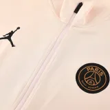 2024-25 PSG Jordan Khaki Pink Jacket Tracksuit #03