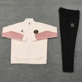 2024-25 PSG Jordan Khaki Pink Jacket Tracksuit #03