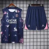 2024-25 PSG Dark blue Tank top and shorts suit