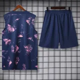 2024-25 PSG Dark blue Tank top and shorts suit