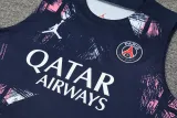 2024-25 PSG Dark blue Tank top and shorts suit