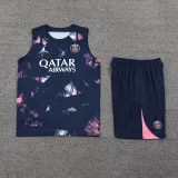 2024-25 PSG Dark blue Tank top and shorts suit