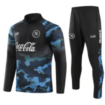 2024-25 Napoli Blue Black Half Pull Tracksuit (半拉链)
