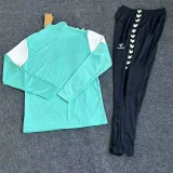 2023-24 Real Betis Blue Half Pull Tracksuit (Pants Have Pocket)(半拉链)