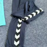 2023-24 Real Betis Blue Half Pull Tracksuit (Pants Have Pocket)(半拉链)
