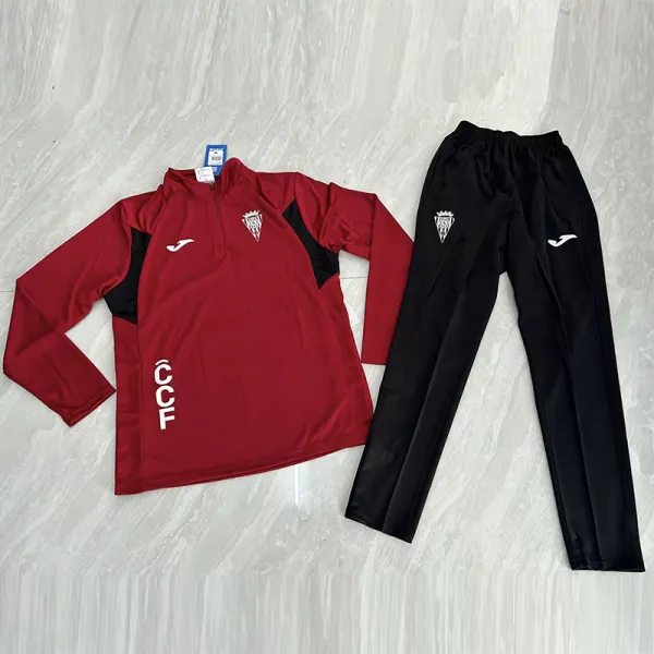 2024-25 Cordoba Red Half Pull Tracksuit (Pants Have Pocket)(半拉链)