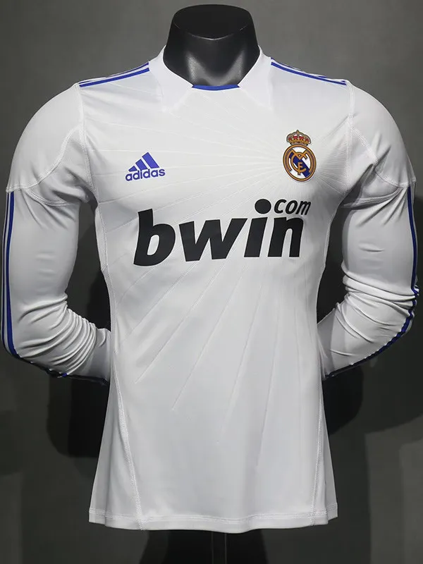 2010-2011 RMA Home Player Version 长袖球员 Long Sleeve Retro Soccer Jersey