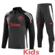 2024-25 Man Utd Dark gray Kids Half Pull Tracksuit (童装)(半拉链)
