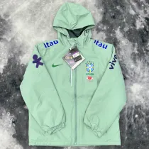 2024-25 Brazil Velvet Thickened warm Green Outdoor Jackets #103加绒冲锋衣