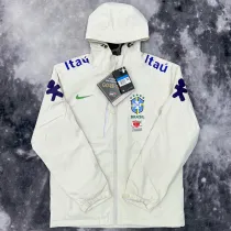 2024-25 Brazil Velvet Thickened warm White Outdoor Jackets #103加绒冲锋衣