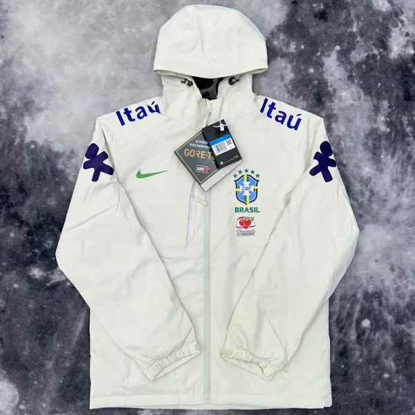 2024-25 Brazil Velvet Thickened warm White Outdoor Jackets #103加绒冲锋衣