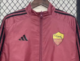 2024-25 Roma Red & Khaki Double Sided Windbreaker (双面风衣)
