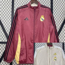 2024-25 RMA Red & Khaki Double Sided Windbreaker (双面风衣)