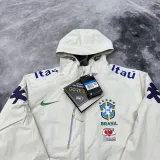 2024-25 Brazil Velvet Thickened warm White Outdoor Jackets #103加绒冲锋衣