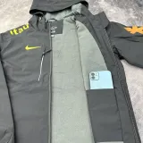 2024-25 Brazil Velvet Thickened warm White Outdoor Jackets #103加绒冲锋衣