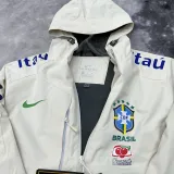 2024-25 Brazil Velvet Thickened warm White Outdoor Jackets #103加绒冲锋衣