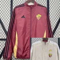 2024-25 Roma Red & Khaki Double Sided Windbreaker (双面风衣)