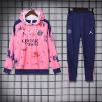 2024-25 PSG Pink Hoodie Tracksuit (卫衣套装)