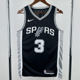 2022-23 SA Spurs PAUL #3 Black Top Quality Hot Pressing NBA Jersey