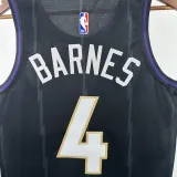 2024-25 Raptors BARNES #4 Black City Edition Top Quality Hot Pressing NBA Jersey