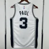 2022-23 SA Spurs PAUL#3 White Top Quality Hot Pressing NBA Jersey