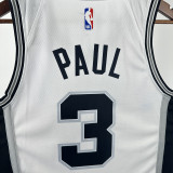 2022-23 SA Spurs PAUL#3 White Top Quality Hot Pressing NBA Jersey