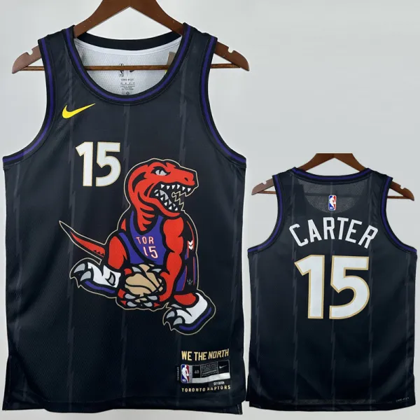 2024-25 Raptors CARTER #15 Black City Edition Top Quality Hot Pressing NBA Jersey